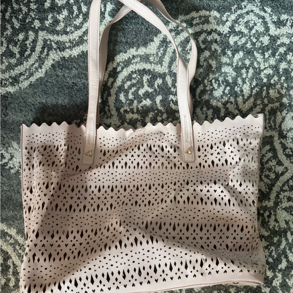 Madison West Blush Laser-Cut Tote